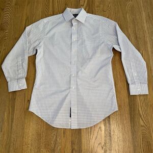 Jos. A. Bank Dress Shirt Size 15.5 Multicolor Long Sleeve Business Casual Preppy